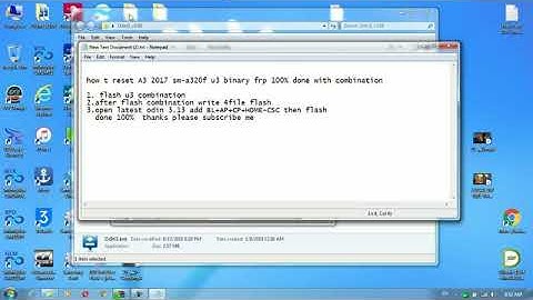 A3 2017 SM-A320f u3 frp reset using combination file
