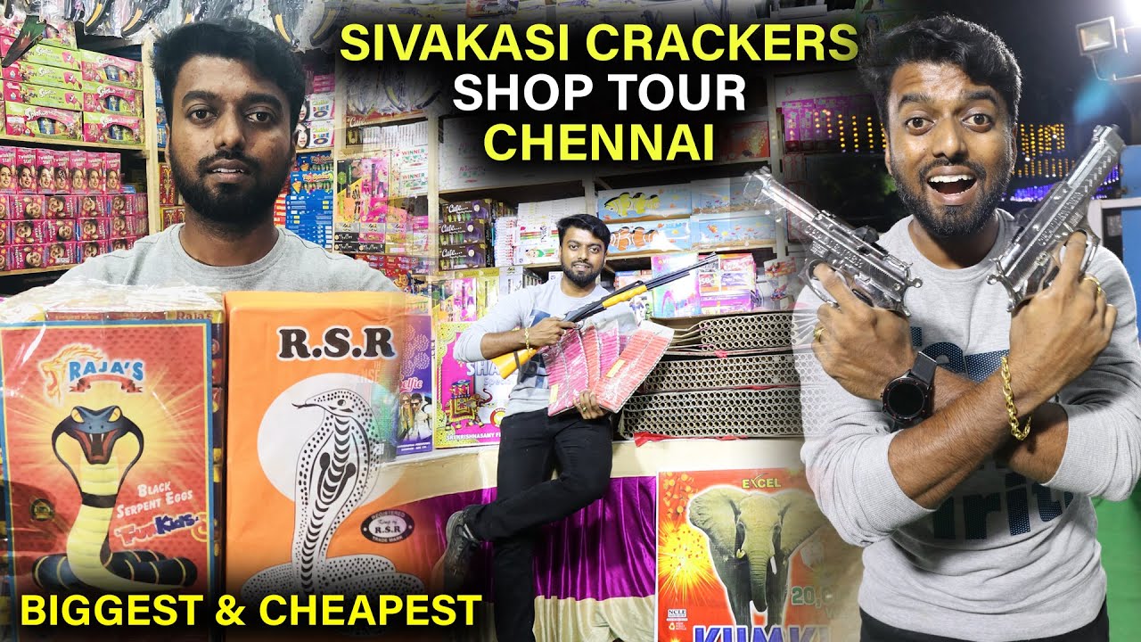 சென்னை கலக்கும் சிவகாசி கூட்டுறவு பட்டாசு கடை - 50% தள்ளுபடி விலையில் | Chennai Cracker Shop Tour