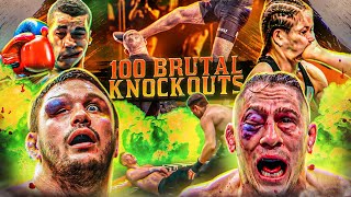 100 Best Knockouts You'll Ever See | Brutal & Crazy MMA, Bare Knuckle & Kickboxing Knockouts