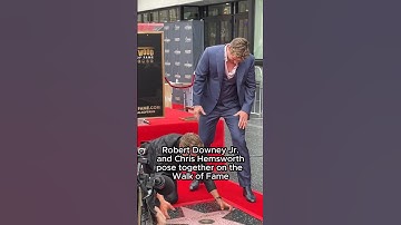 We love this 3000. ❤️ #Avengers costars #RobertDowneyJr and #ChrisHemsworth pose together. #shorts