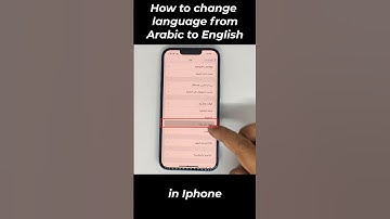 How to change iphone language from arabic to english