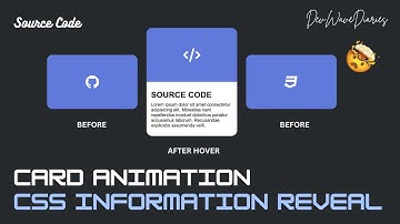 Easy CSS Card Animation with Text Reveling Effect | CSS Transition | CSS Hover Effects