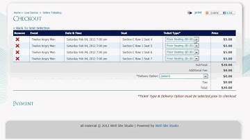 EZ Ticketing Online Demonstration