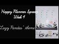 PlanWithMe/Happy Planner  Week 4 / Jan 23rd to 29th / Lazy Pandas theme using dollar store stickers