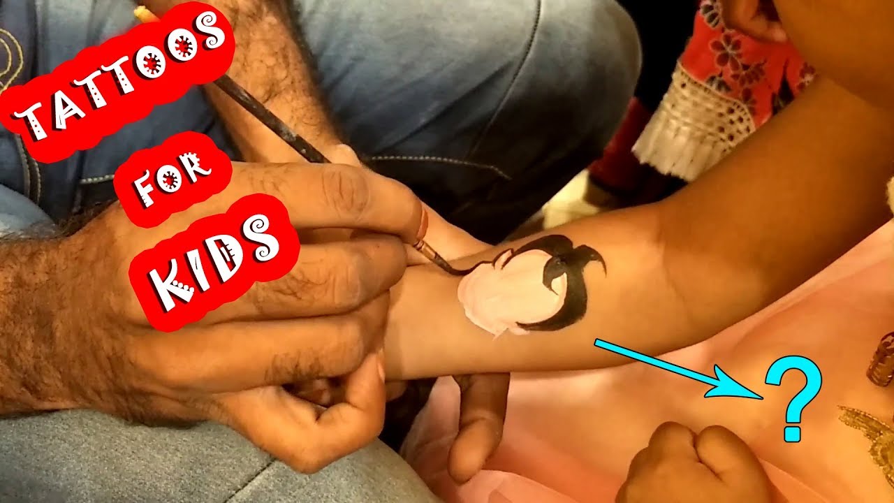 Amazing Chhota Bheem Tattoo for Kids in a Birthday Party - YouTube