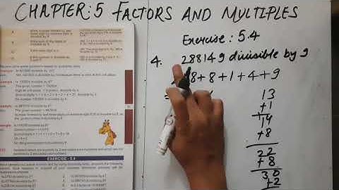 Class 5th Maths Chapter 5 Factors and Multiples  Exercise 5.4complete solution