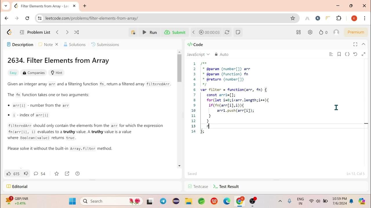 2634 Filter Elements from Array #Dsa #java #students #leetcode #loop # ...
