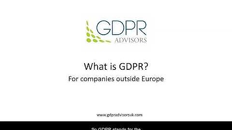 GDPR for companies outside Europe