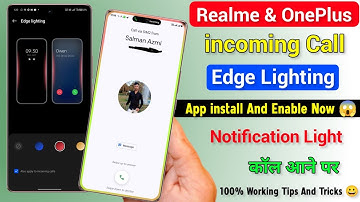 Realme & OnePlus incoming Call Screen Light Effect Enable | Edge Lighting Notifications App Realme