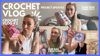 CROCHET VLOG | Crocheting Projects, Crochet Bags + Fashion Crochet, Market Prep, Crochet Catch Up