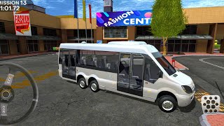 Mercedes-Benz Sprinter | Mini Bus Simulator - Shopping Mall Parking Lot - Android Gameplay screenshot 3