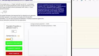 Chapter 13: Sampling Dist. Applet