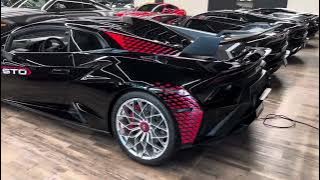 Gloss black or Nero Lamborghini Huracan STO with red sticker pack