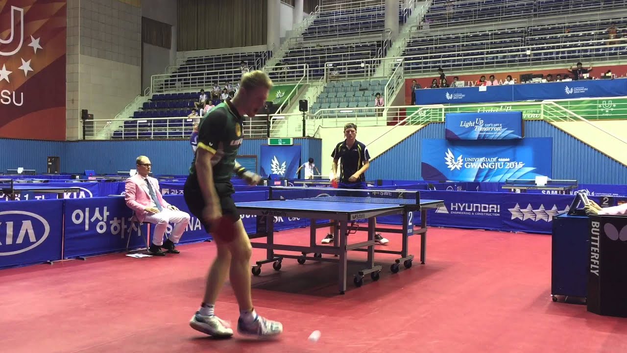 Gustaf Ericson (SWE) - Ruwen Filus (GER) Universiade Gwangju 2015 Teams Round of Last 16