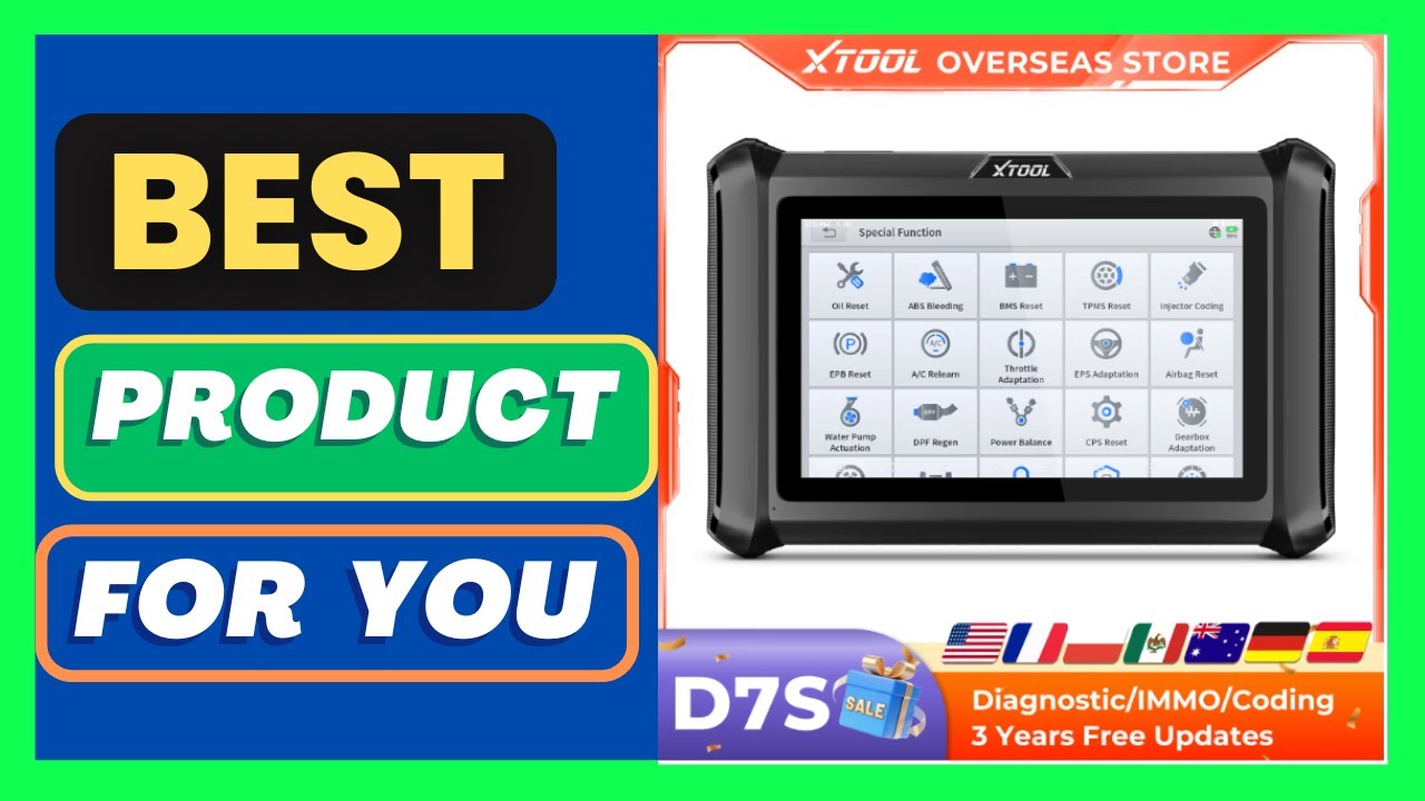 XTOOL D7S V2.0 OBD2 Scanner ECU Coding
