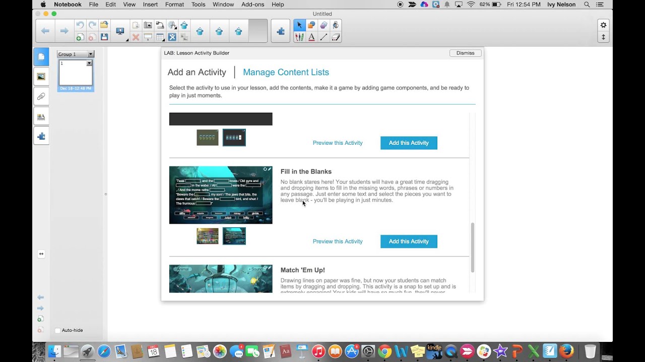 Creating a LAB Lesson Activity Builder in SMART Notebook - YouTube