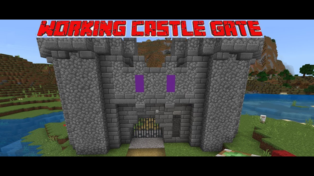 How To Build a Working Castle Gate in Minecraft Bedrock!!! YouTube