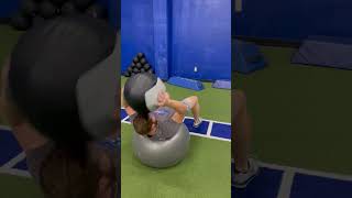 MB Overhead Throw - On Stability Ball