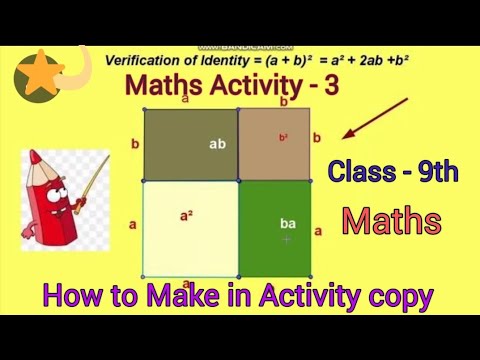 To verify the algebraic identity (a+b)^2=a^2+2ab+b^2 || Class - 9 Maths ...