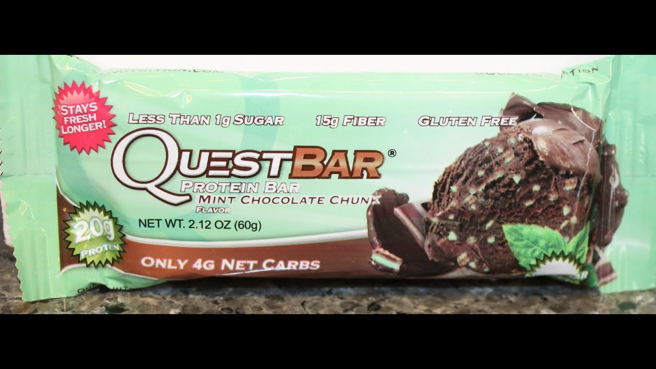 Quest Bar Mint Chocolate Chunk Review YouTube