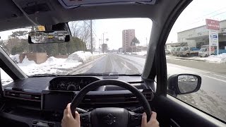 【Test Drive】2017 New SUZUKI WAGONR STINGRAY HYBRID T 4WD - POV City Drive