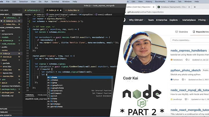 Node JS with Handlebars and Mongo Database Part 2