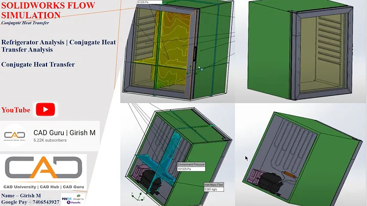 SolidWorks Flow Simulation Tutorial | Refrigerator Analysis | Conjugate Heat transfer Analysis