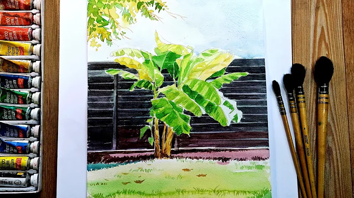 Watercolour Drawing For Beginners | Banana Tree