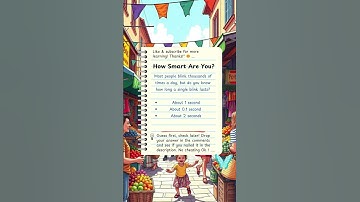 What’s the Duration of a Single Blink? #iqtest #quiz #mindbendingquiz #triviatricks #brainteaser