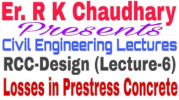 RCC Design Revision (Lecture-6)  Losses in Prestress concrete.  By:  Er. R K Chaudhary