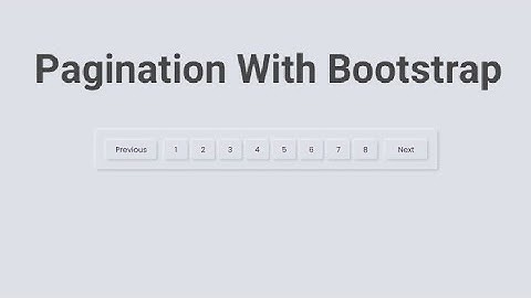 Responsive Pagination With Bootstrap || Design With HTML5 and CSS3 || #Responsive