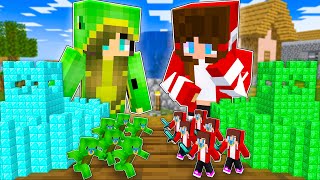 Maizen Sisters : JJ vs Mikey Tiny Apocalypse (Maizen Minecraft Animation)