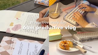 6am productive vlog🧀🫧studying, cleaning my room, getting work done ft. Skillshare