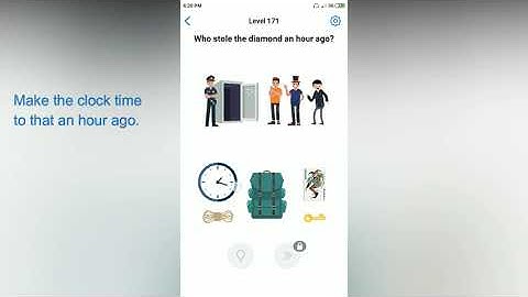 Easy Game - Who stole the diamond an hour ago? - Level 171 solution
