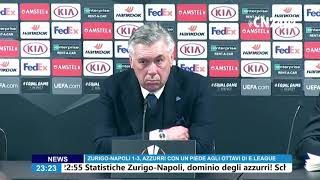 Europa League, Zurigo-Napoli 1-3: Carlo Ancelotti in conferenza stampa post partita