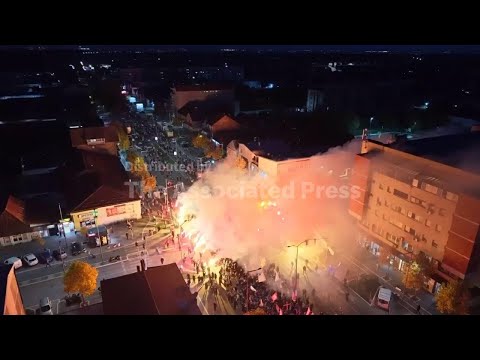 Serbia march continues through the night ahead of rally marking deadly canopy collapse anniversary