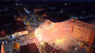 Serbia march continues through the night ahead of rally marking deadly canopy collapse anniversary