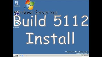 Windows server 2008 build 5112 Installation