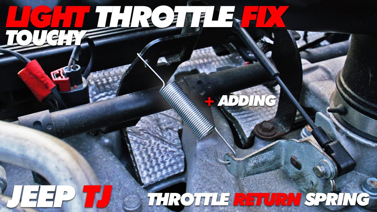 Light Pedal Fix Throttle Return Spring | Quick Tip Jeep TJ - YouTube