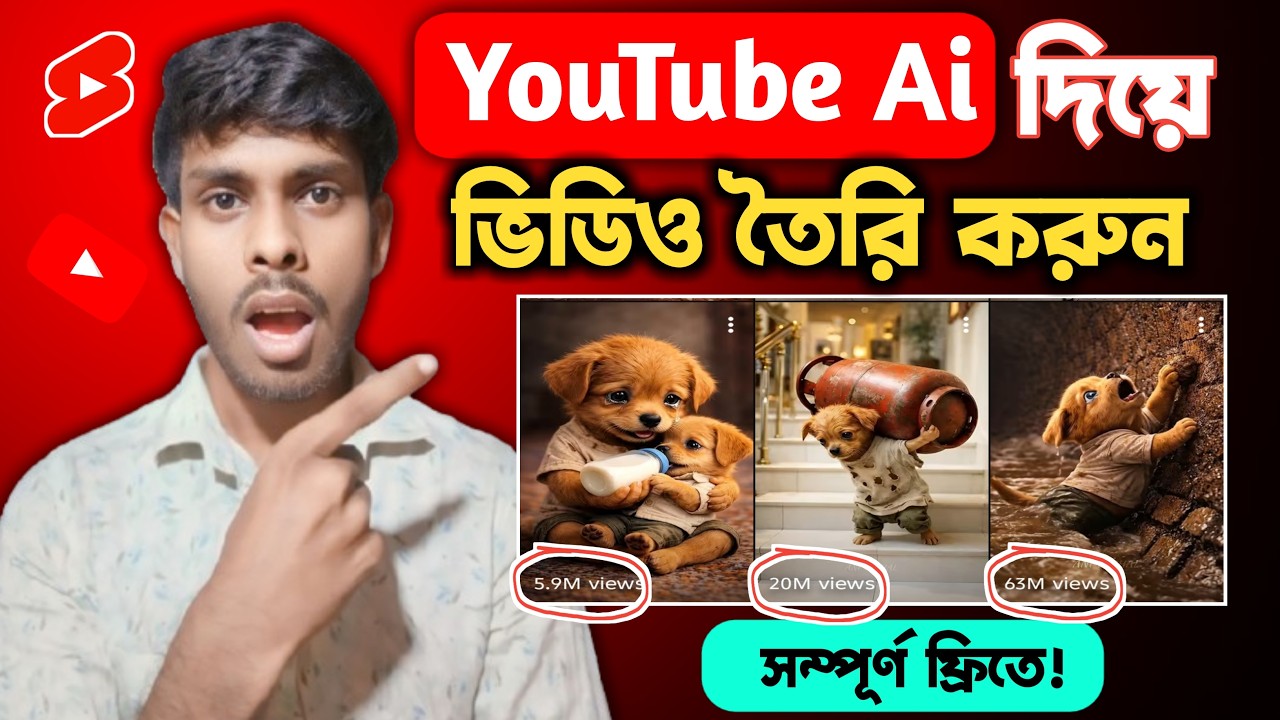 YouTube Ai দিয়ে ভিডিও তৈরি করুন মোবাইল দিয়ে || VEO 3 দিয়ে যতখুশি ভিডিও তৈরি || Ai Video Generator✅