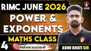 RIMC Entrance Exam Maths Power &amp; Exponent | RIMC Coaching June 2026 | Ashu Bhati Sir Math