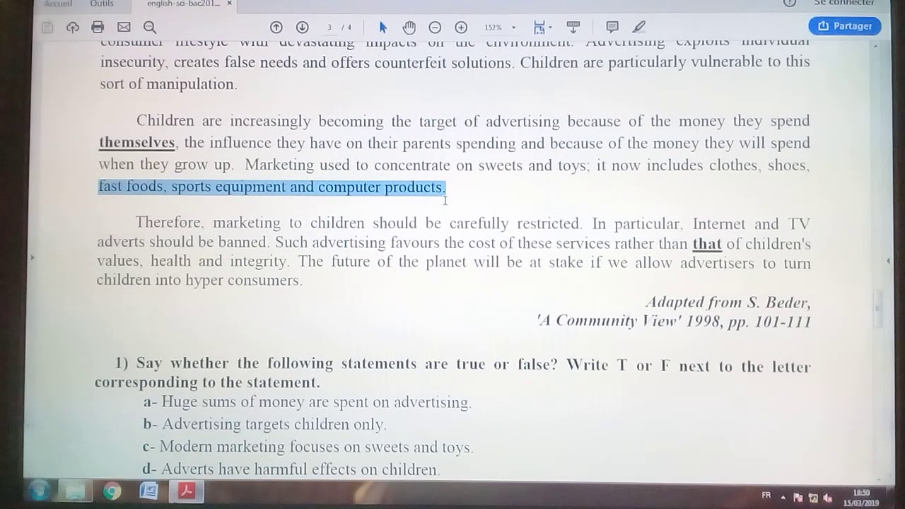 حل مواضيع البكالوريا : بكالوريا علوم تجريبية 02 ..2018