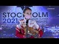 Интервью Анны Щербаковой после победы на ЧМ-2021 по фигурному катанию