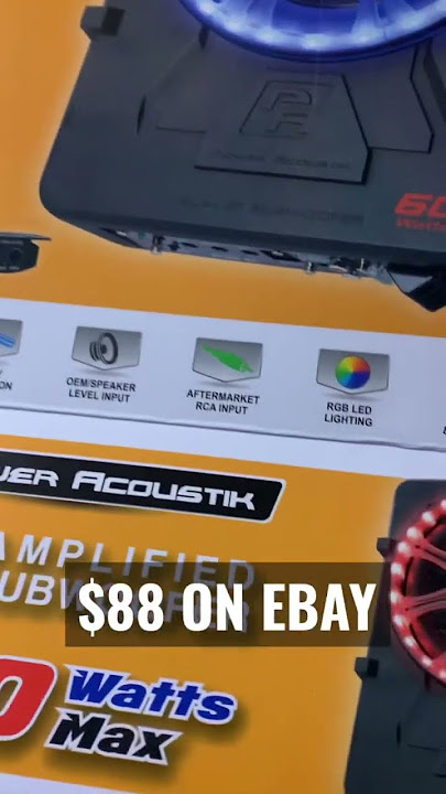 Power Acoustik Amplified Powered Subwoofer PUB-8L USW-80L @ EBAY for $88 🤯😳 #shorts #reels #viral