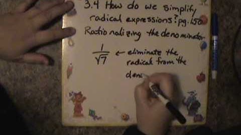3 4 Lesson simplifying radical expressions
