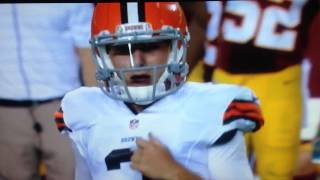 Johnny manziel flicks off redskins bench