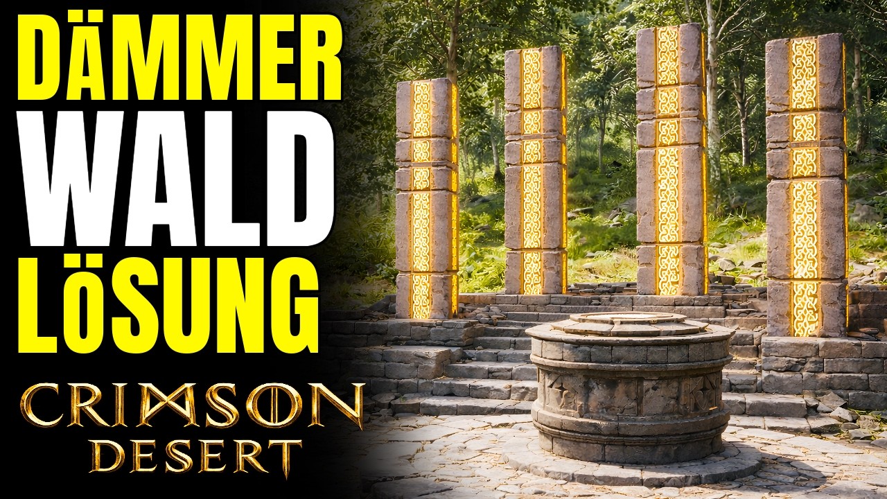 Crimson Desert: Dmmerwald Rtsel mit den Sulen lsen (Hgelruinen)
