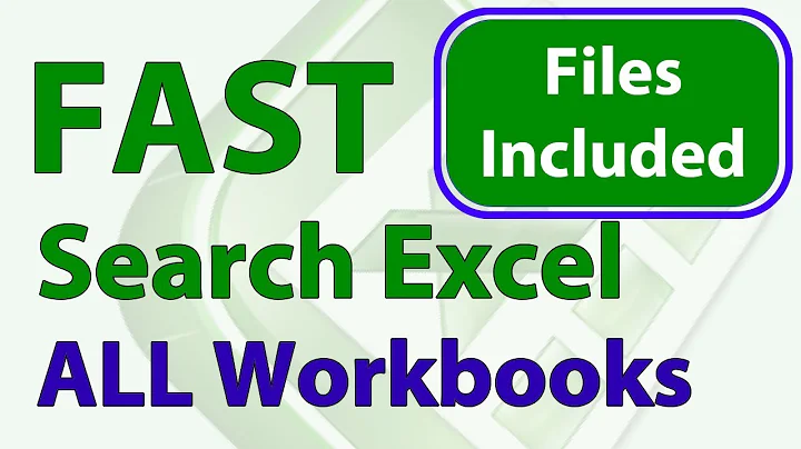 Fast Excel Search on Multiple Workbooks - VBA Macros
