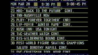 United Cable Electronic Program Guide (Phoenix, AZ - Mon. 3/28/1988)