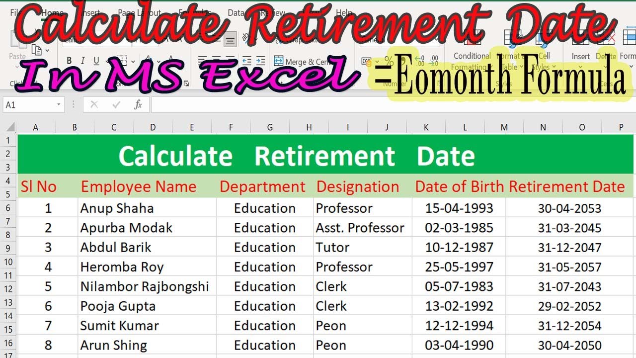 How To Calculate Retirement Date In Microsoft Excel Retirement Date how-to-calculate-retirement-date-in-microsoft-excel-retirement-date